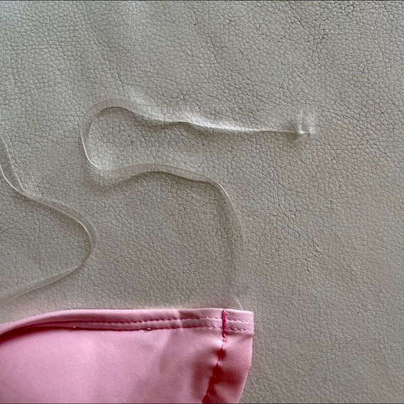 LAKE SWIM Pink clear strap bikini shimmer triangle top - Picture 7 of 10